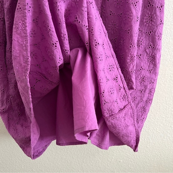 Draper James Maddie Babydoll Eyelet Dress Purple XL - Picture 8 of 11